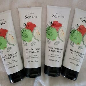 Avon Senses Fresh Bergamot & Wild Mint Body Lotion - White, Green, Red